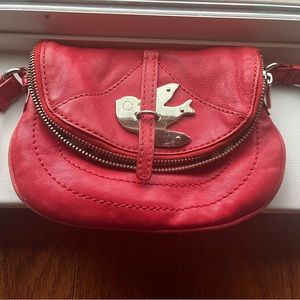 MARC BY MARC JACOBS Mini Crossbody Maroon Bird leather bag. 8x6, strap is 23-26